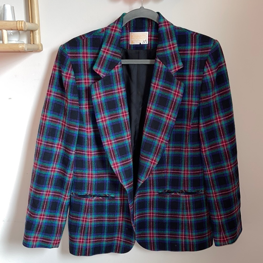 Vintage Pendleton Plaid Wool Blazer